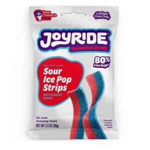Joyride Sour Ice Pop Gummy Strips 3.5oz 10ct